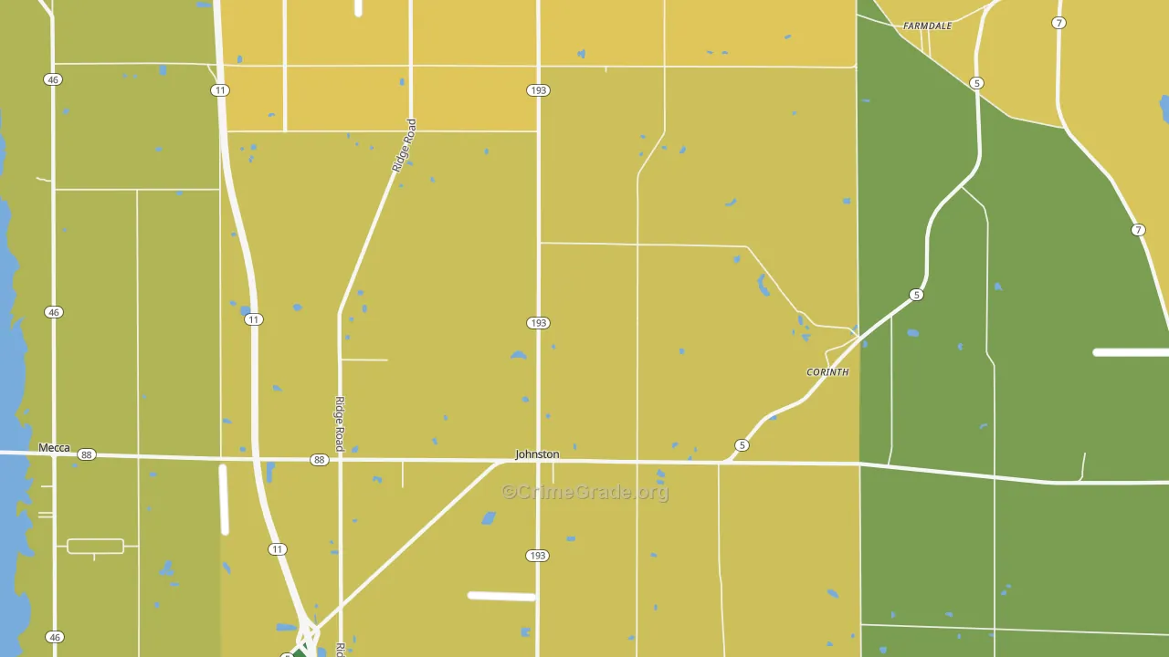 Farmdale, OH Map of Murder Rates