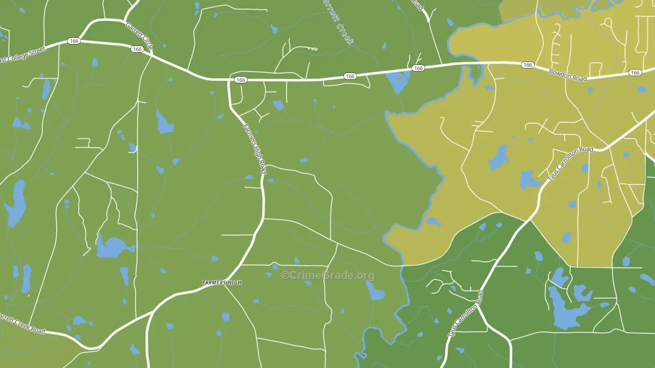 Farmers High, GA Map of Murder Rates