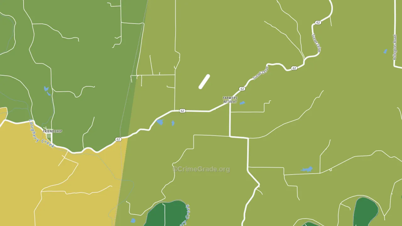 Farmers Retreat, IN Map of Murder Rates