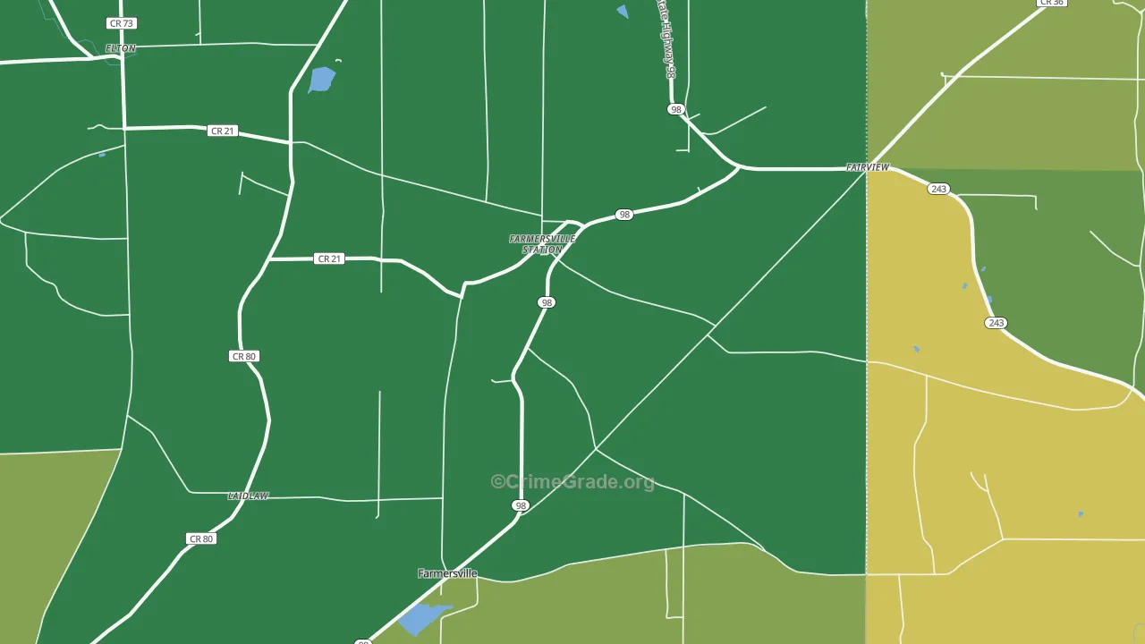 Farmersville Station, NY Map of Murder Rates