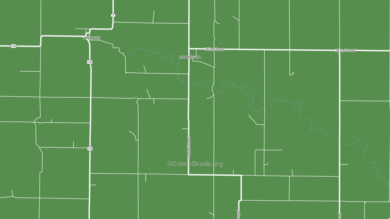 Farmington, KS Map of Murder Rates