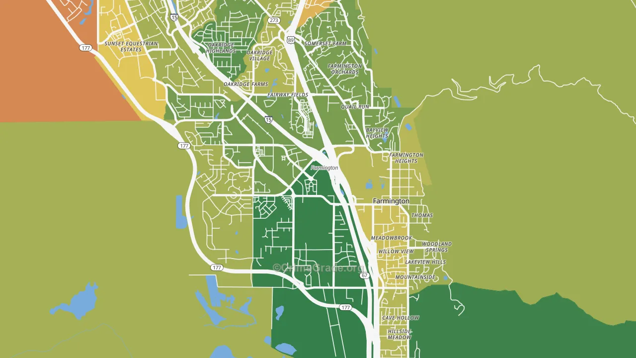 Farmington, UT Map of Murder Rates