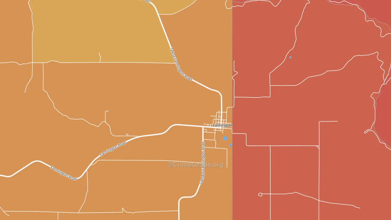 Farmington, WA Map of Murder Rates