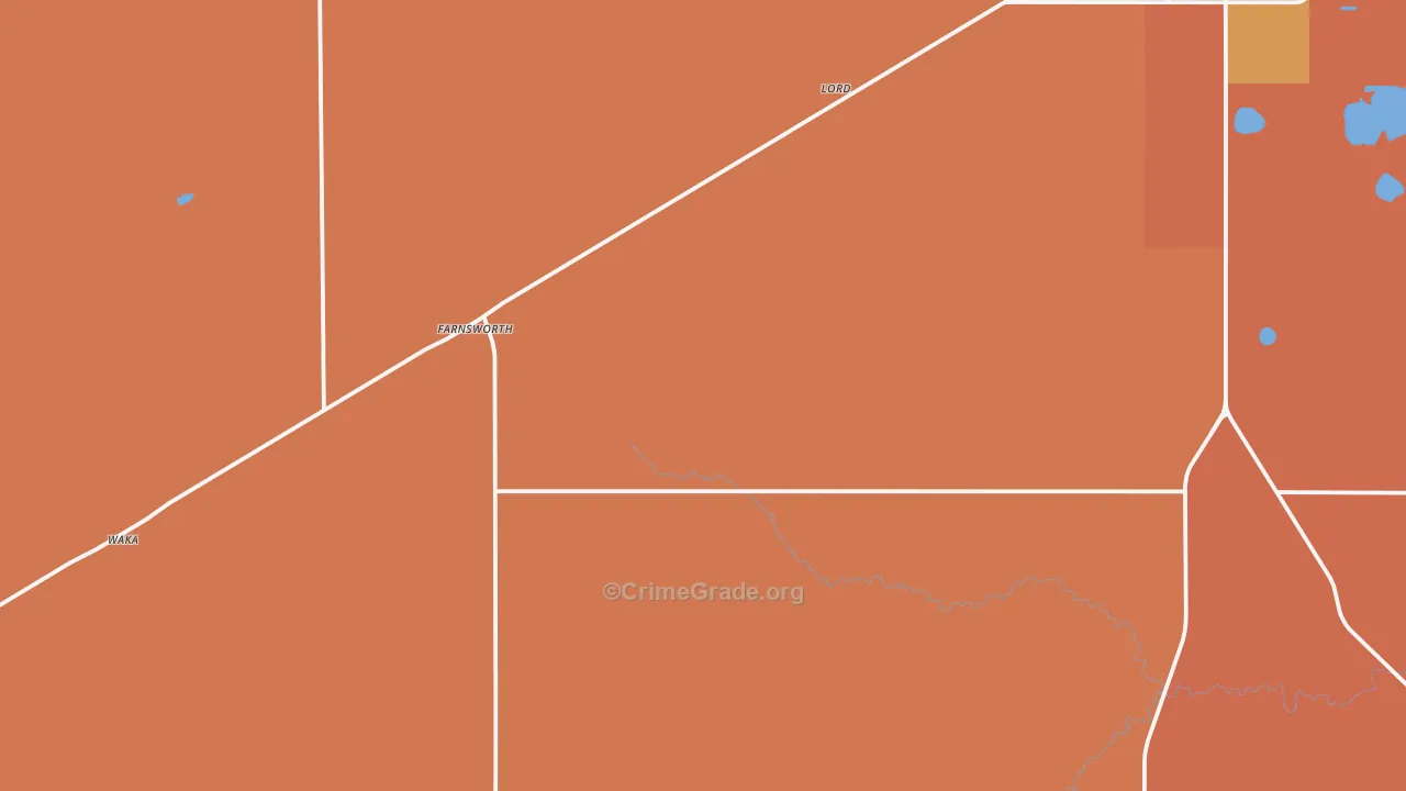 Farnsworth, TX Map of Murder Rates