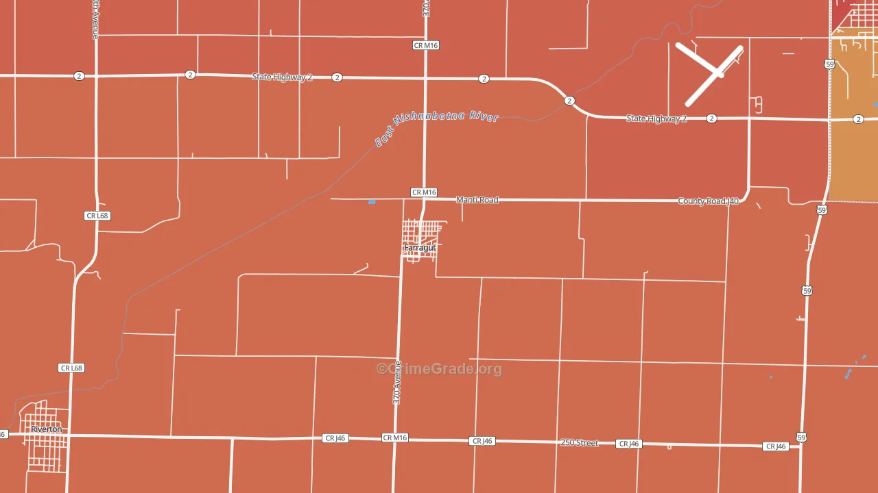 Farragut, IA Map of Murder Rates