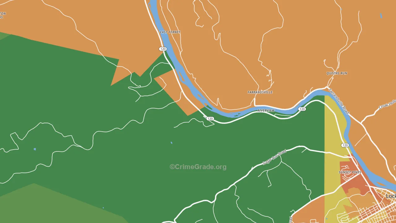Farrandsville, PA Map of Murder Rates