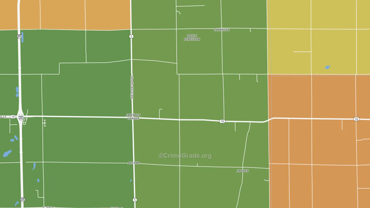 Farrville, IN Map of Murder Rates
