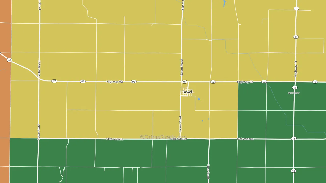 Farwell, NE Map of Murder Rates