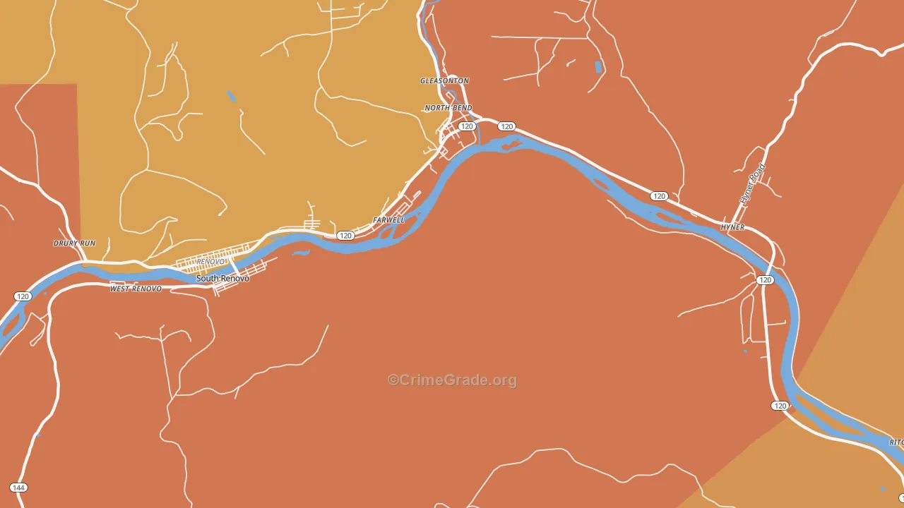 Farwell, PA Map of Murder Rates