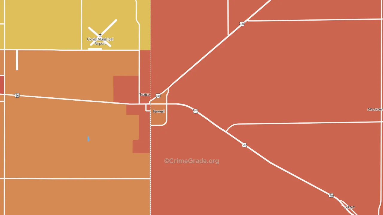 Farwell, TX Map of Murder Rates