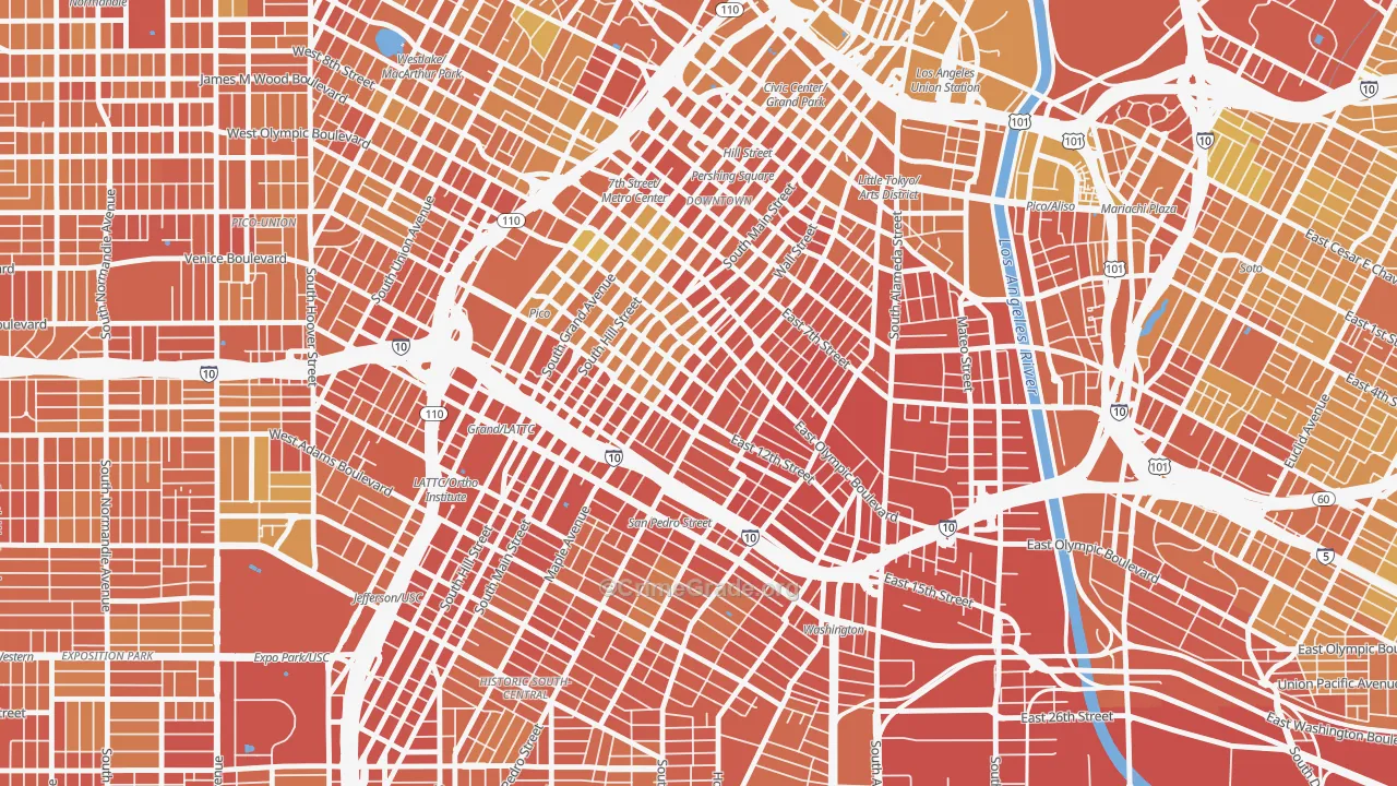 Fashion District, Los Angeles, CA Map of Murder Rates