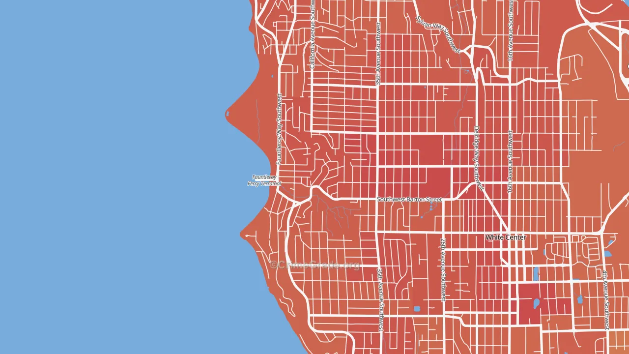 Fauntleroy, Seattle, WA Map of Murder Rates