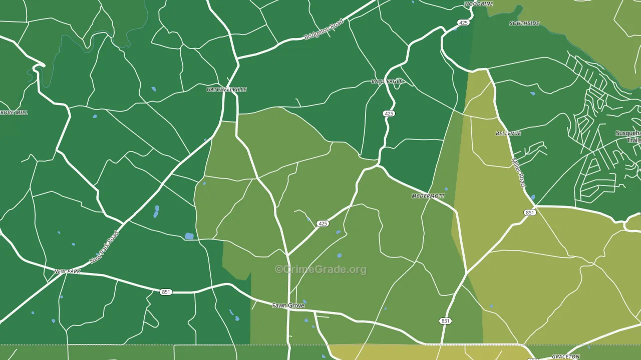 Fawn Grove, PA Map of Murder Rates