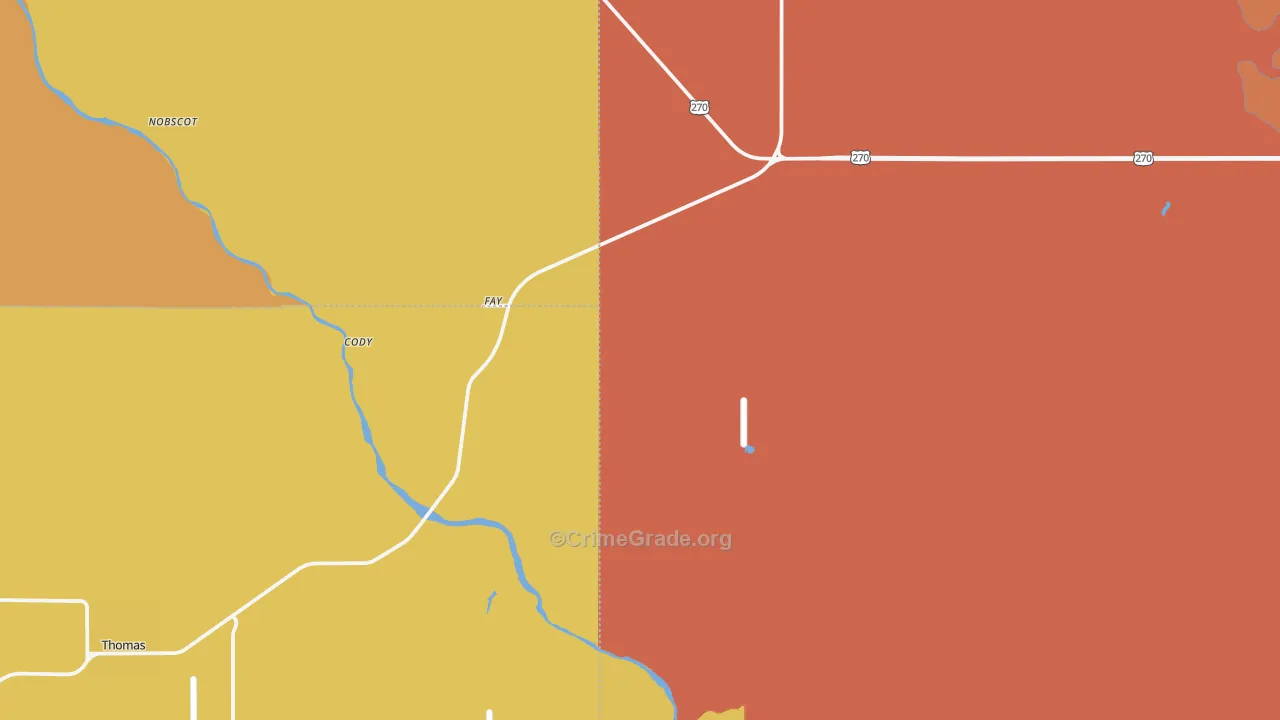 Fay, OK Map of Murder Rates