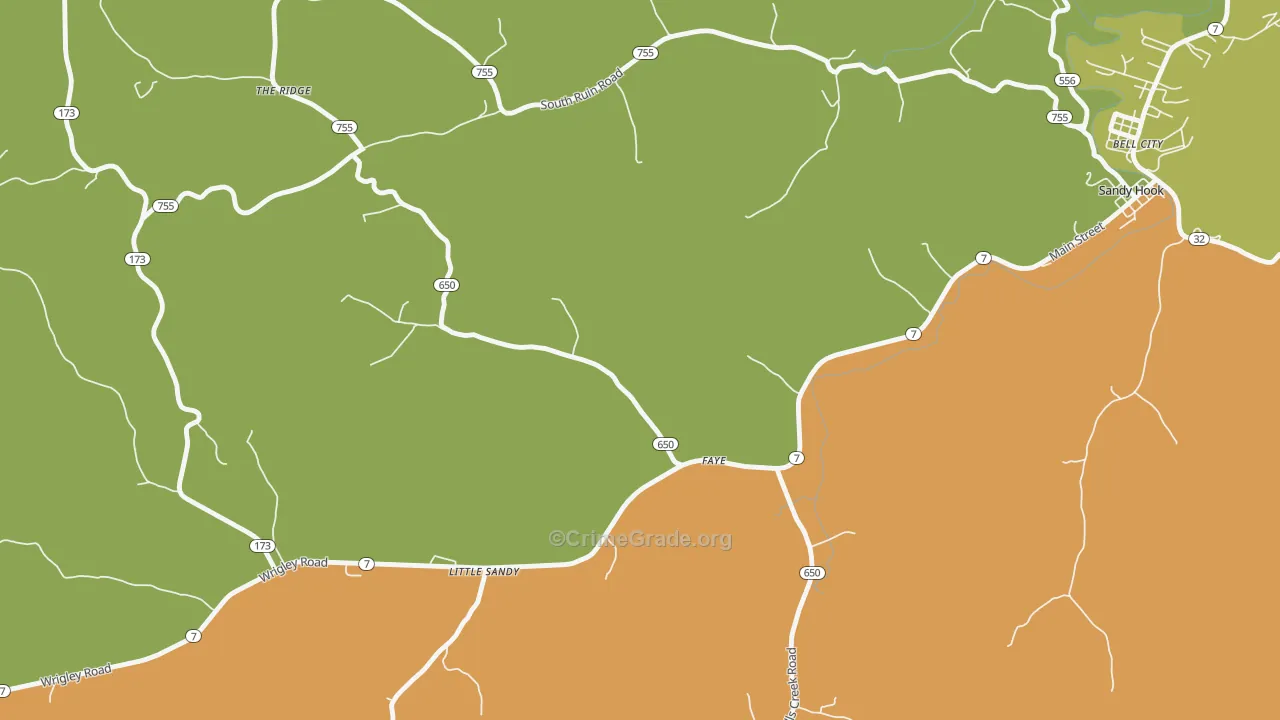 Faye, KY Map of Murder Rates