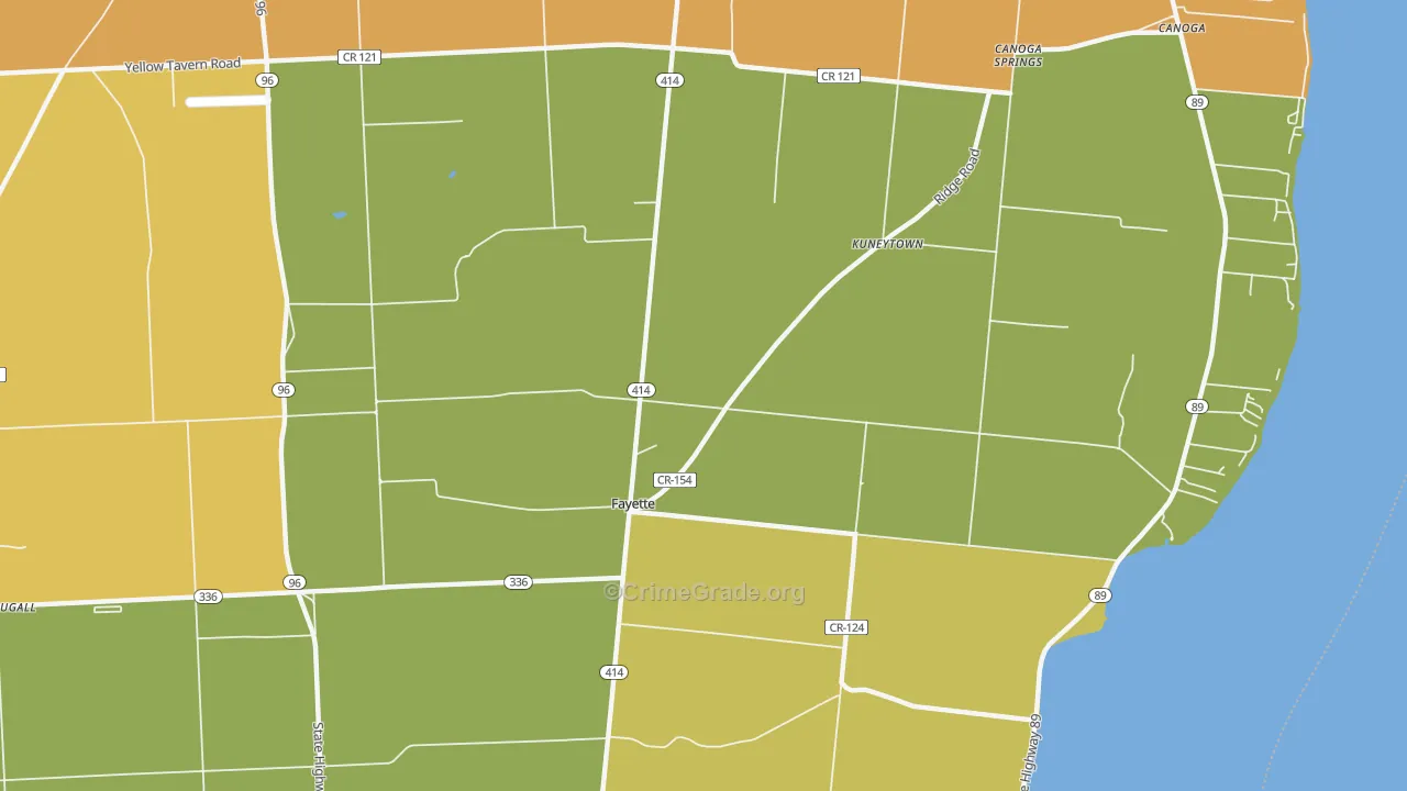 Fayette, NY Map of Murder Rates