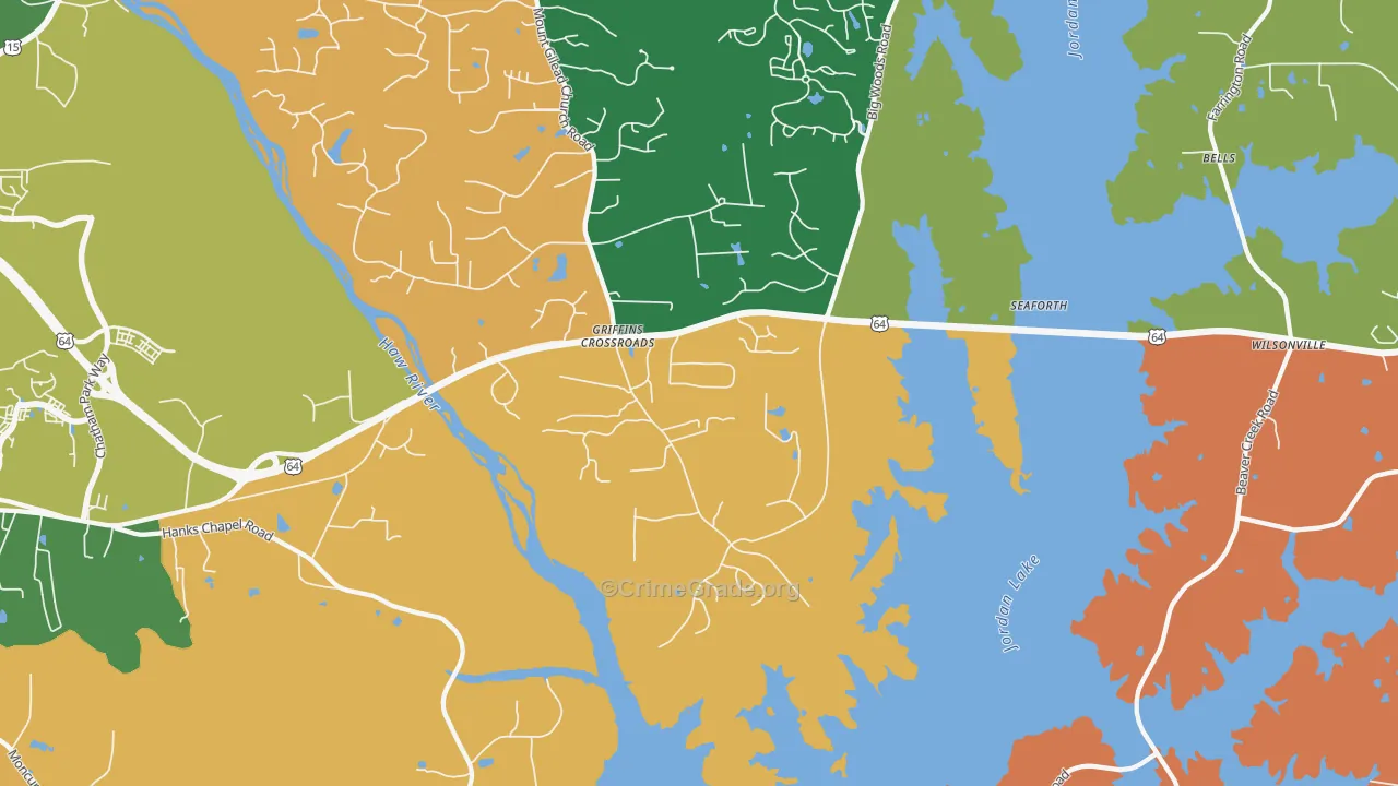 Fearrington, NC Map of Murder Rates
