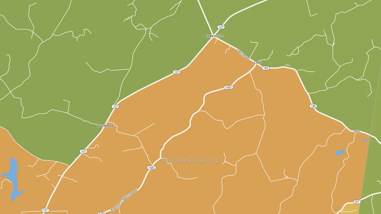 Fearsville, KY Map of Murder Rates