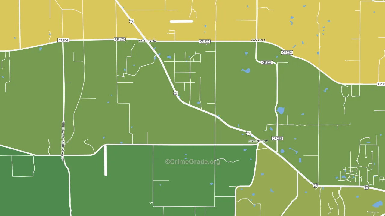 Fellowship, FL Map of Murder Rates