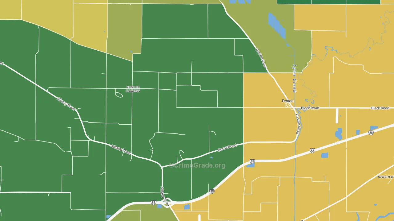 Fenton, IL Map of Murder Rates