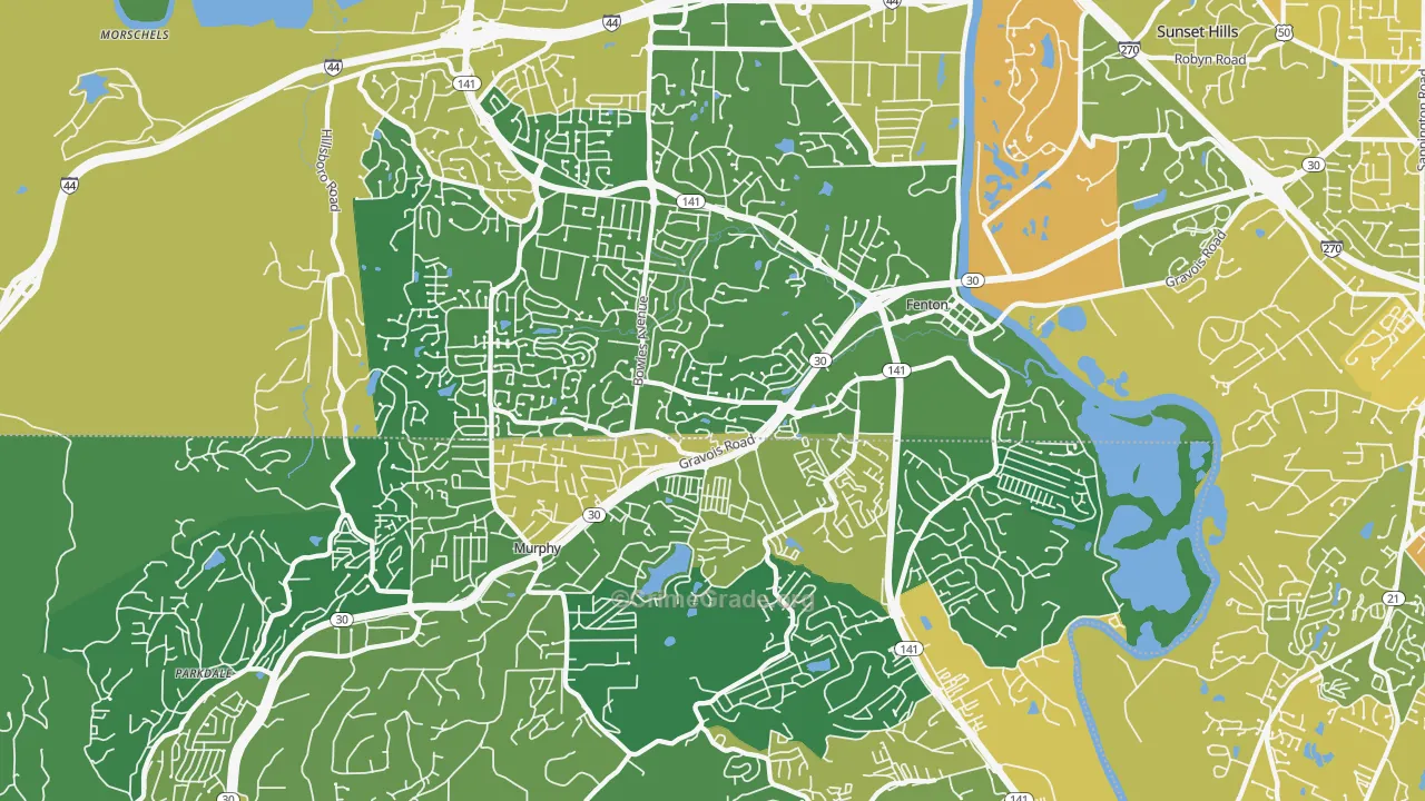 Fenton, MO Map of Murder Rates