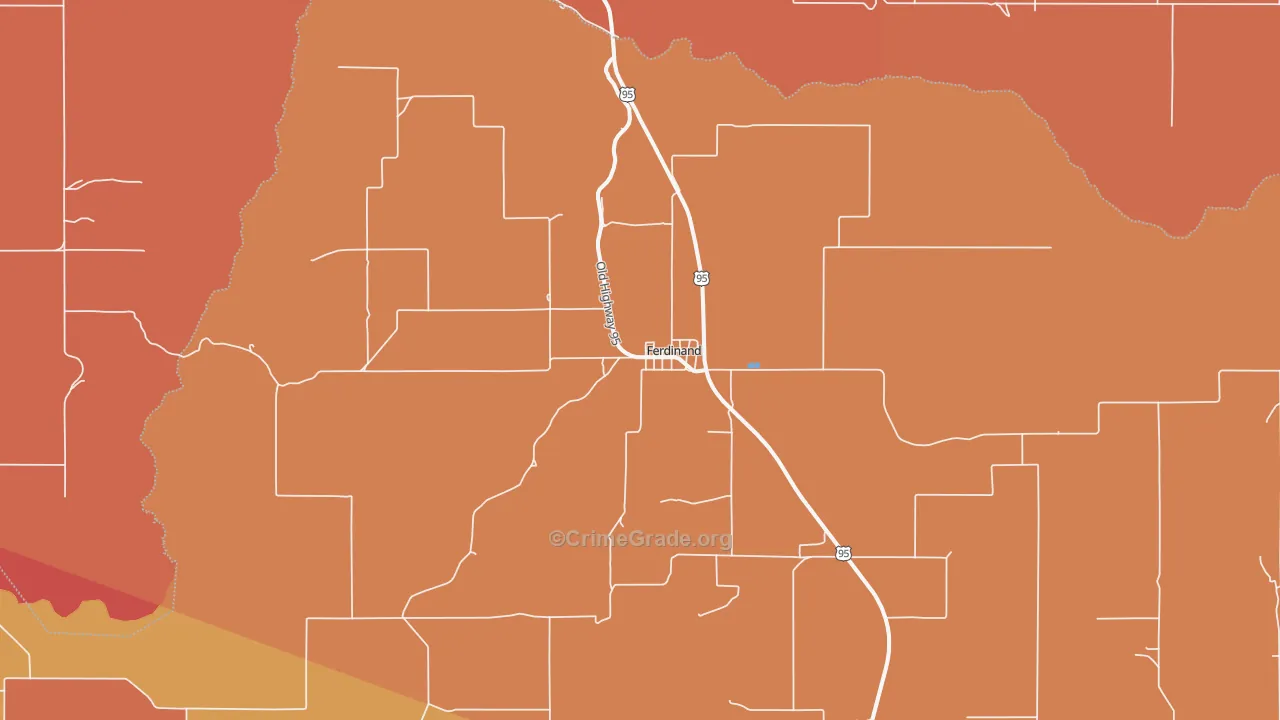 Ferdinand, ID Map of Murder Rates