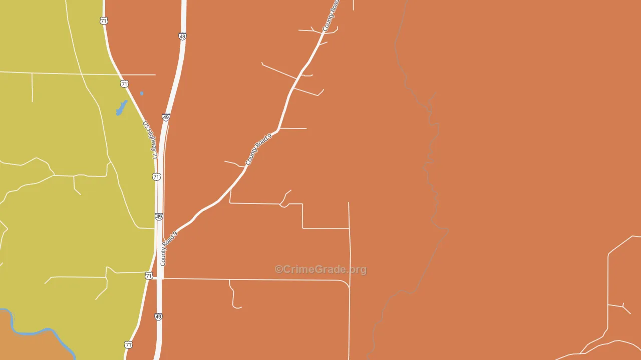 Ferguson Crossroads, AR Map of Murder Rates