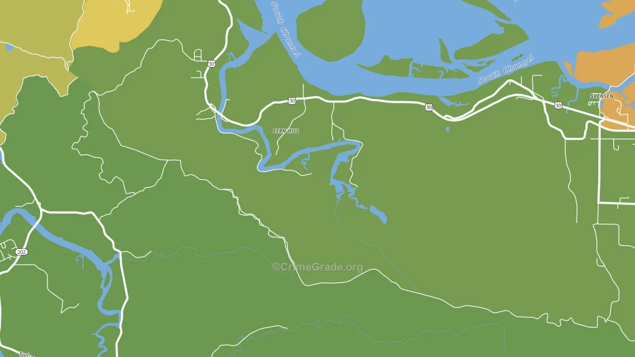 Fern Hill, OR Map of Murder Rates