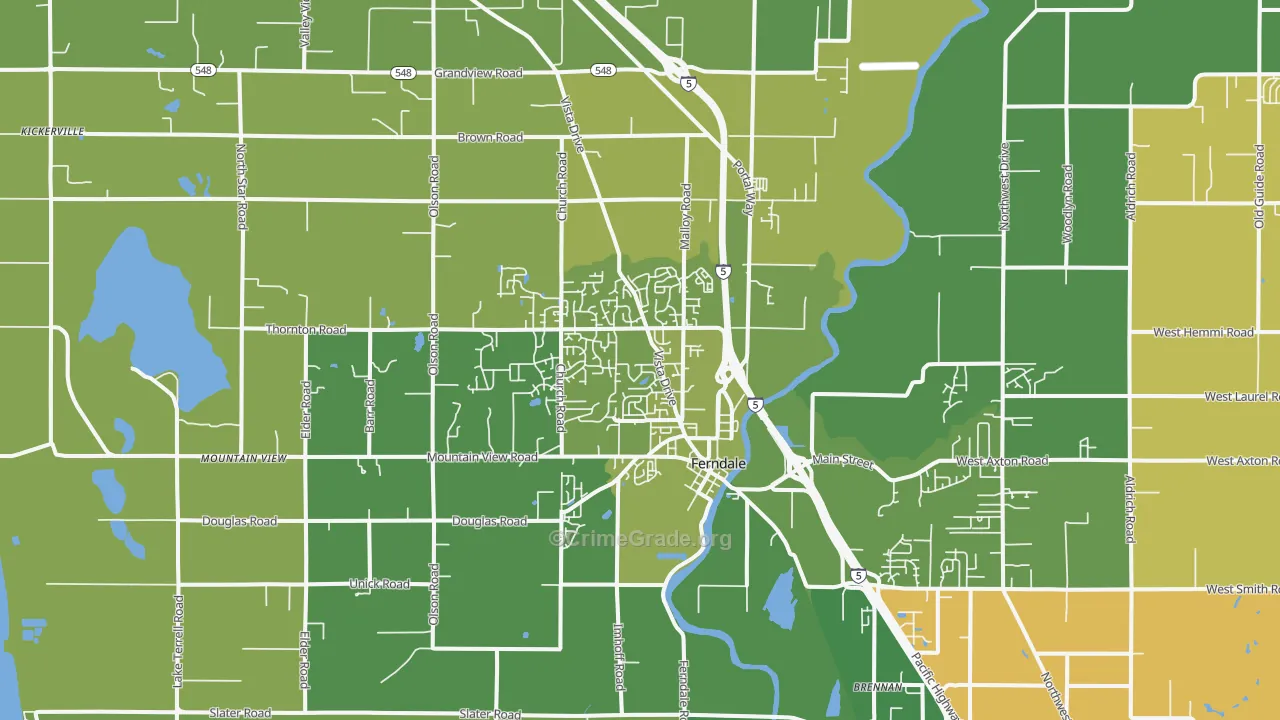 Ferndale, WA Map of Murder Rates