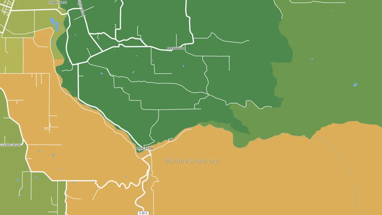 Fernwood, OR Map of Murder Rates