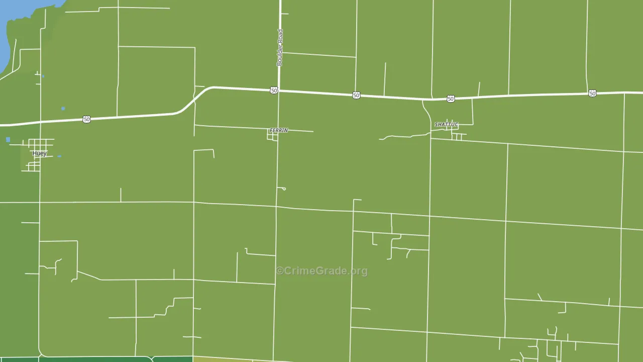 Ferrin, IL Map of Murder Rates