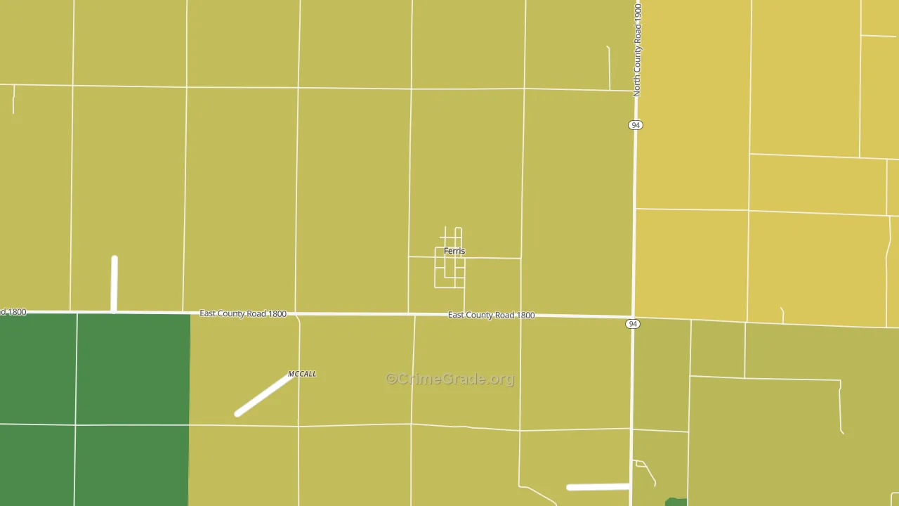 Ferris, IL Map of Murder Rates
