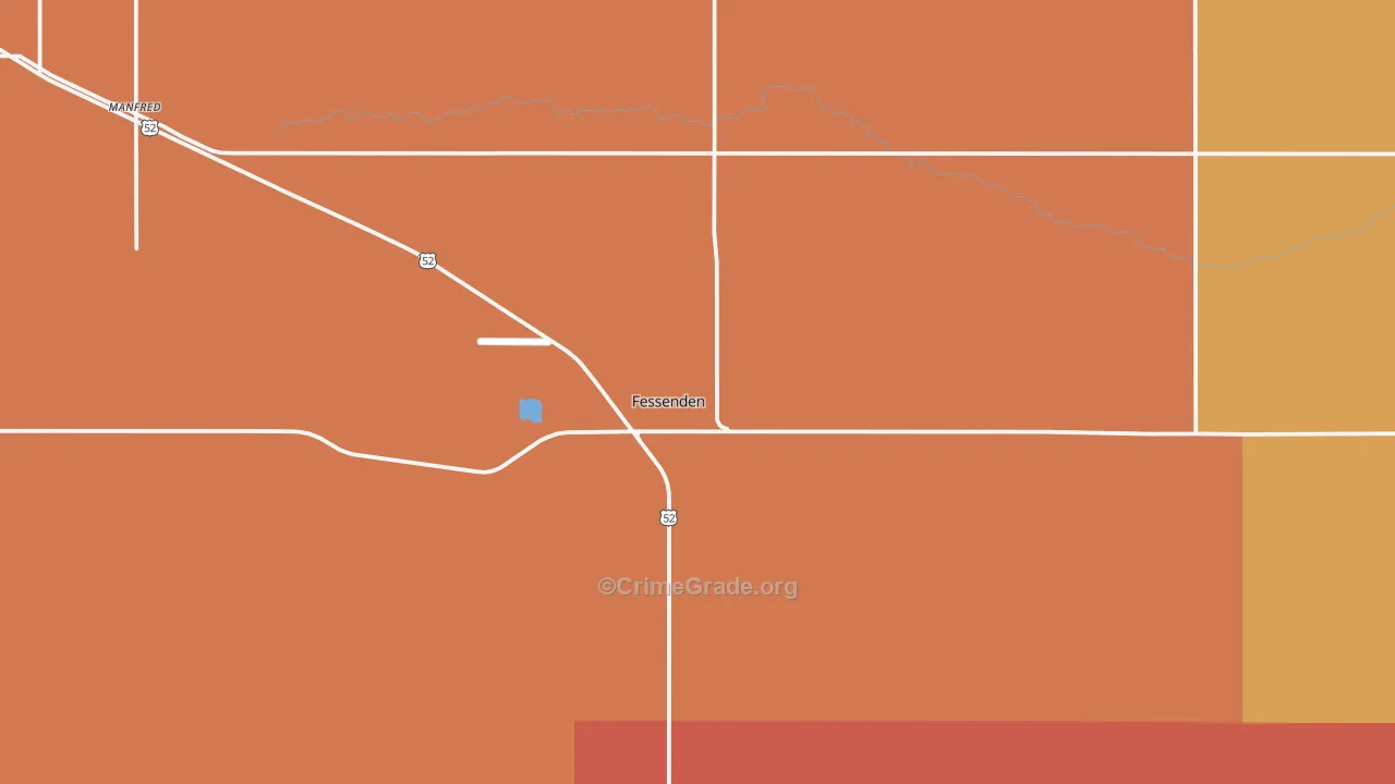 Fessenden, ND Map of Murder Rates