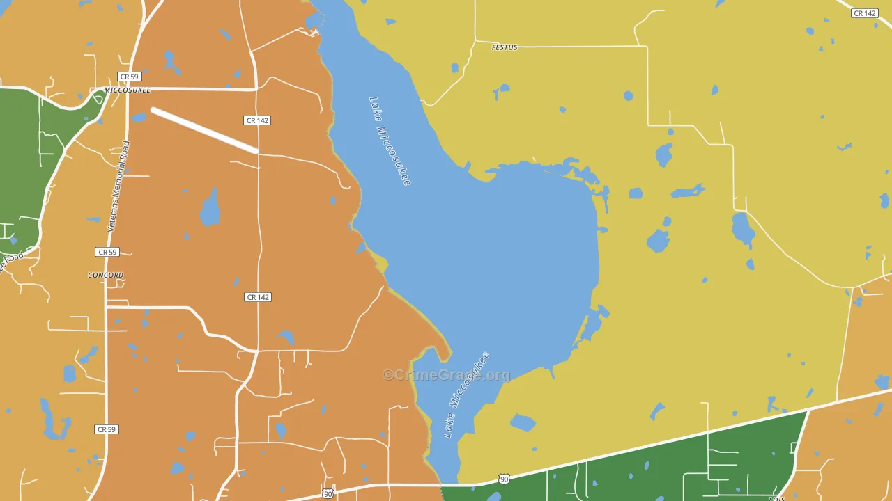 Festus, FL Map of Murder Rates