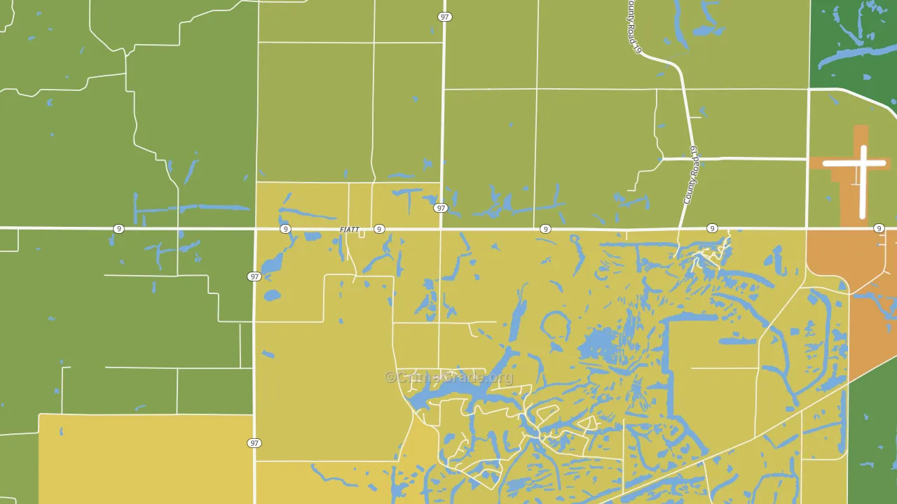 Fiatt, IL Map of Murder Rates