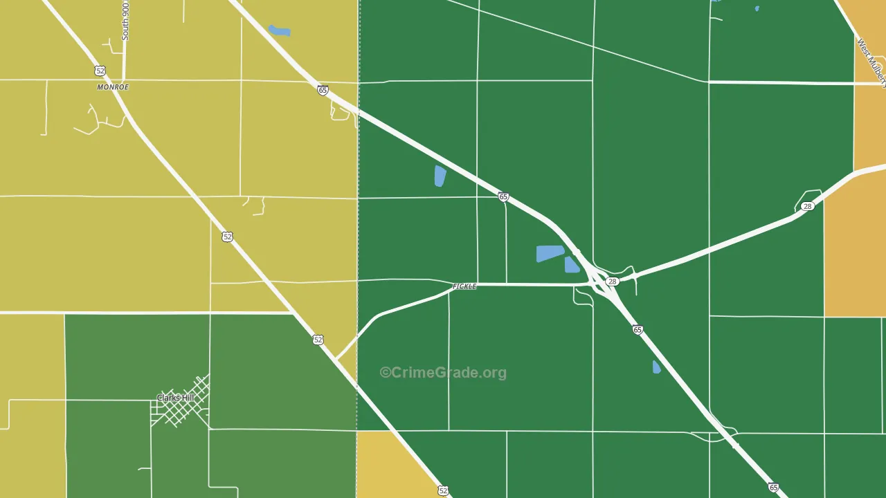 Fickle, IN Map of Murder Rates