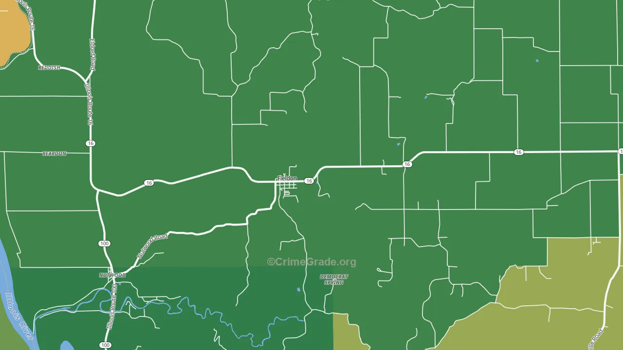 Fieldon, IL Map of Murder Rates