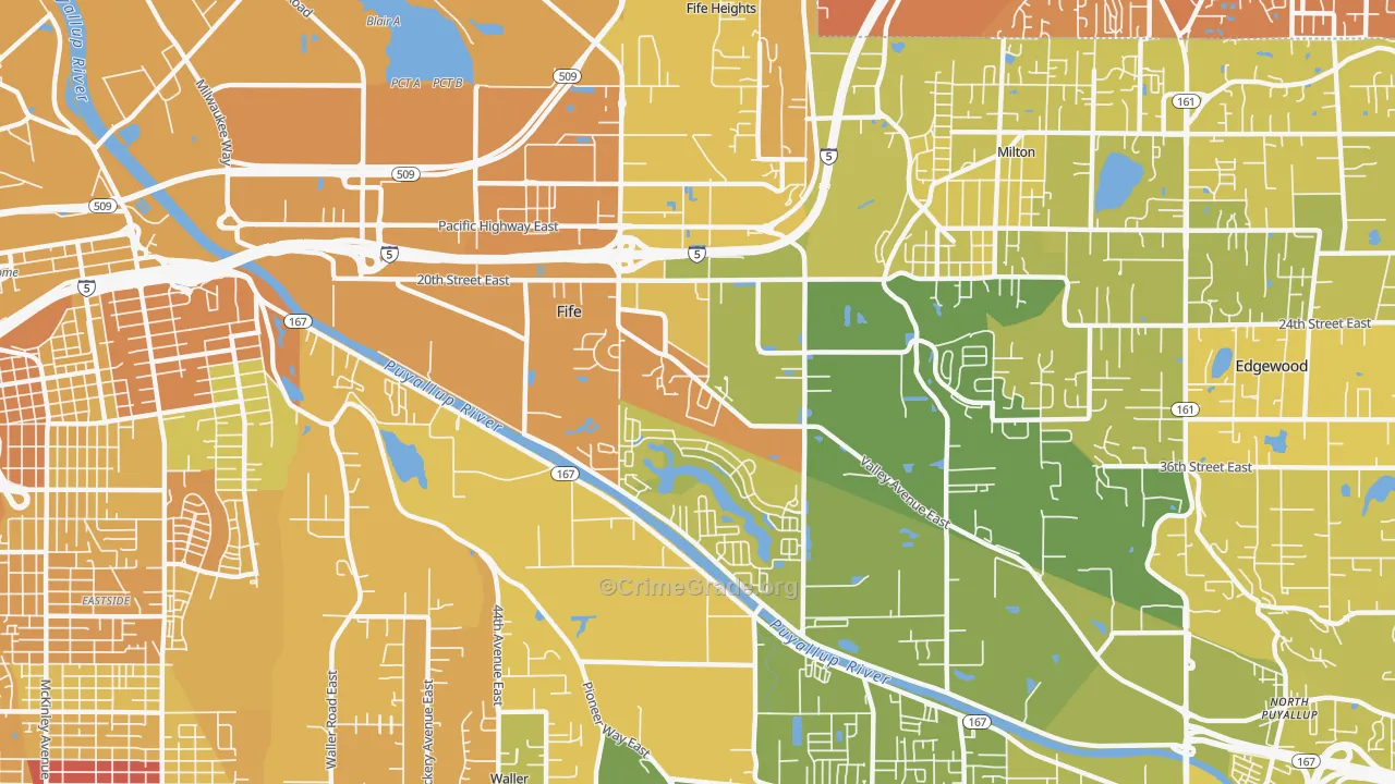 Fife, WA Map of Murder Rates
