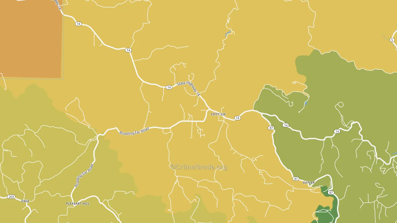 Fifty-Six, AR Map of Murder Rates
