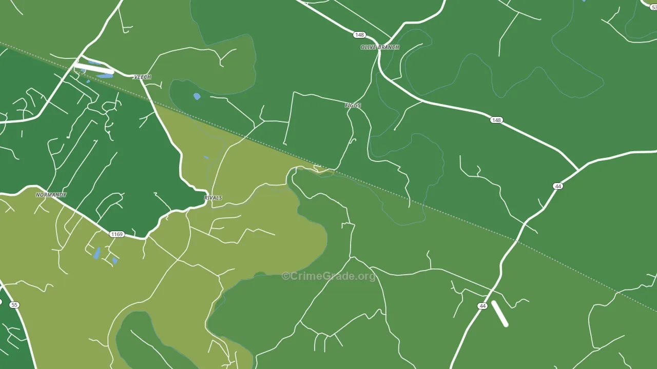Figg, KY Map of Murder Rates