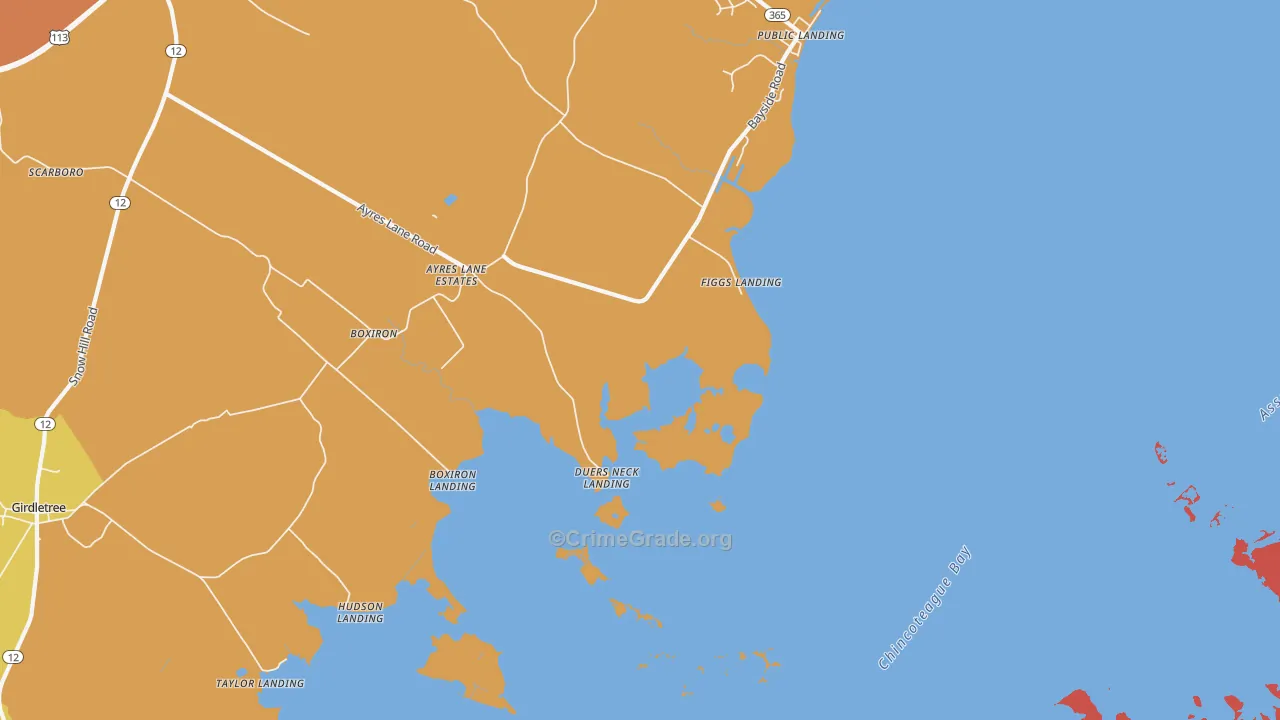 Figgs Landing, MD Map of Murder Rates