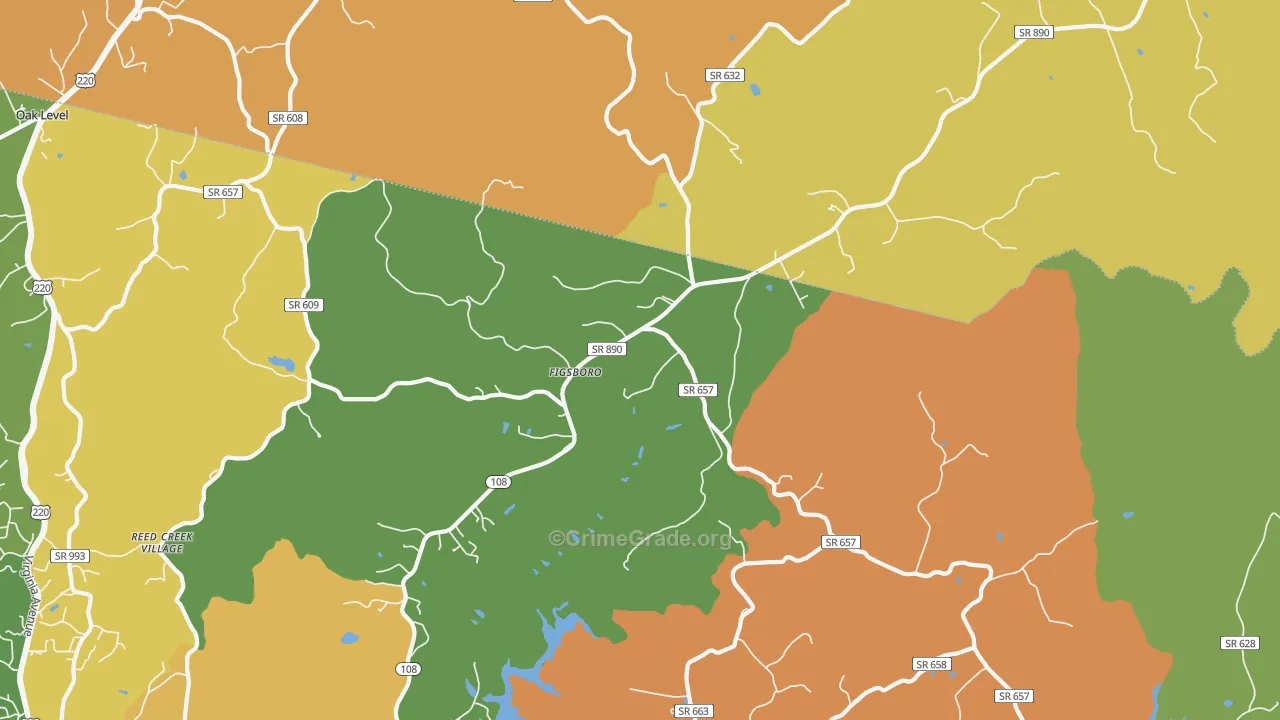 Figsboro, VA Map of Murder Rates