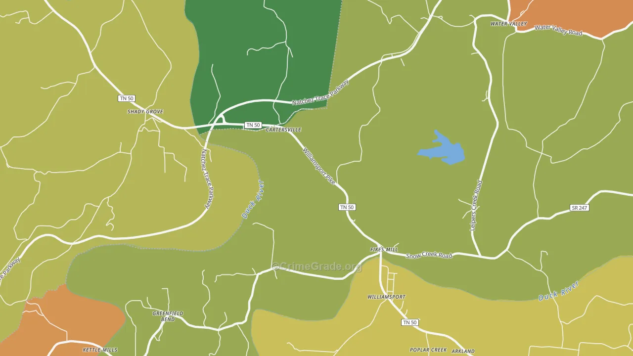 Fikes Mill, TN Map of Murder Rates