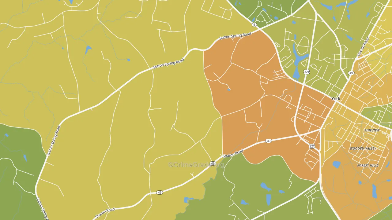 Filbert, SC Map of Murder Rates