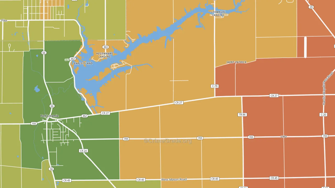 Filburns Island, OH Map of Murder Rates