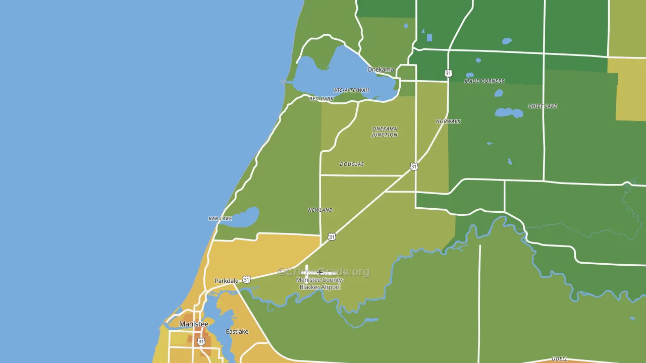 Filer City, MI Map of Murder Rates