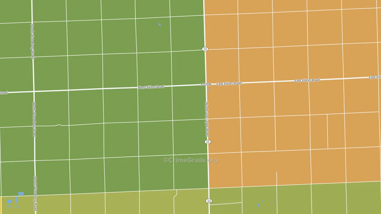 Filion, MI Map of Murder Rates