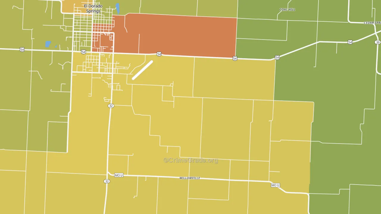 Filley, MO Map of Murder Rates