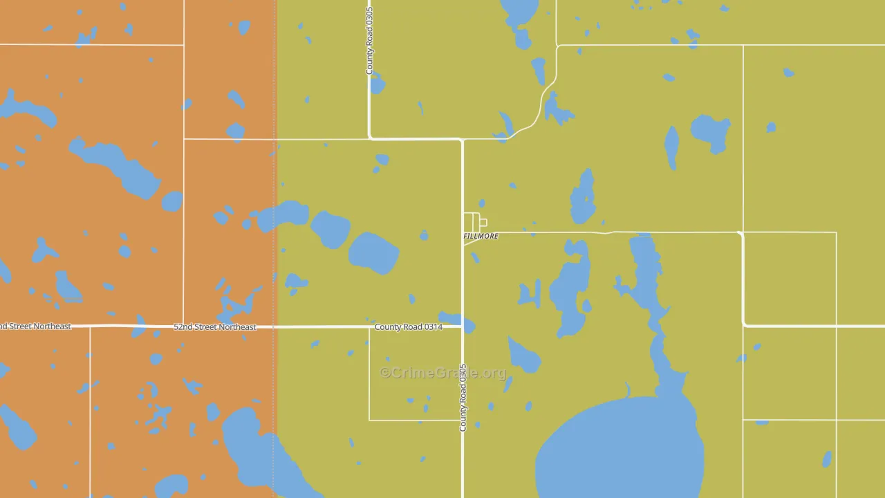Fillmore, ND Map of Murder Rates