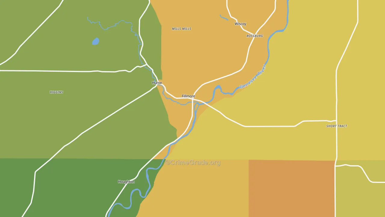Fillmore, NY Map of Murder Rates
